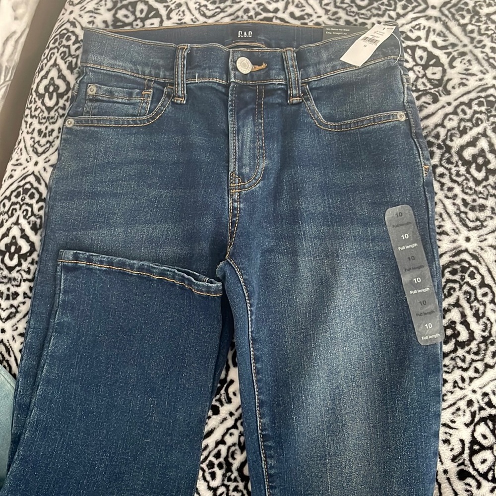 NWT Boys Gap denim stretch straight leg adjustable waist jeans